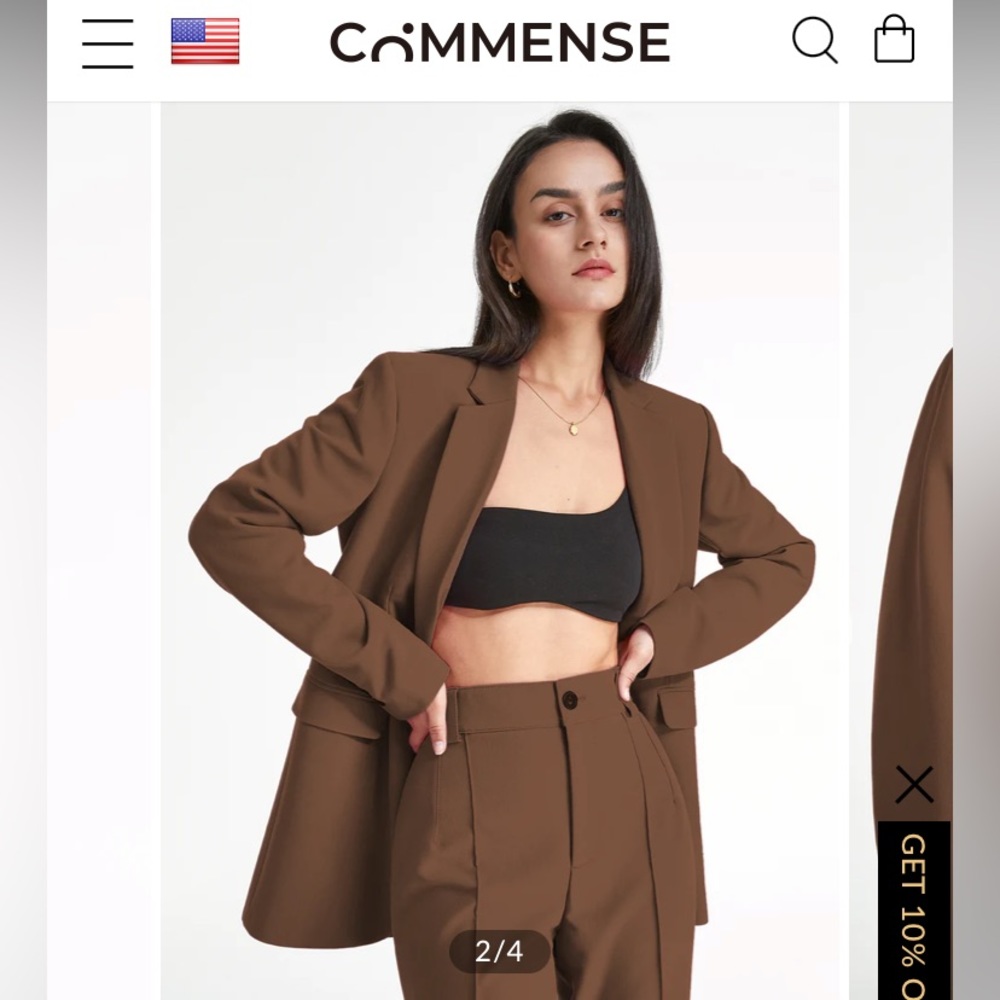 NEW WITH TAGS Commense Brown Blazer